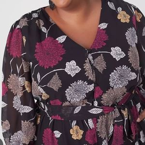 Lane Bryant Magenta and Black dress